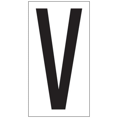 Bsc Preferred 3-1/2'' ''V'' Vinyl Warehouse Letter Labels, 50PK BUY00021746